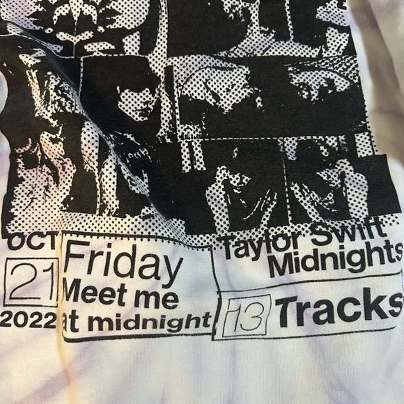 Taylor Swift OFFICIAL Midnights Lavender Tie-Dye Crewneck Sweatshirt L (b3 - Picture 3 of 11